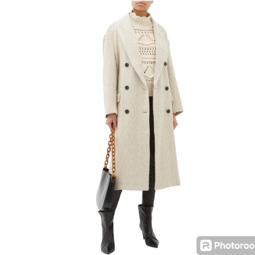 HORTENSE Salvatore Alpaca Ivory Coat Size XL